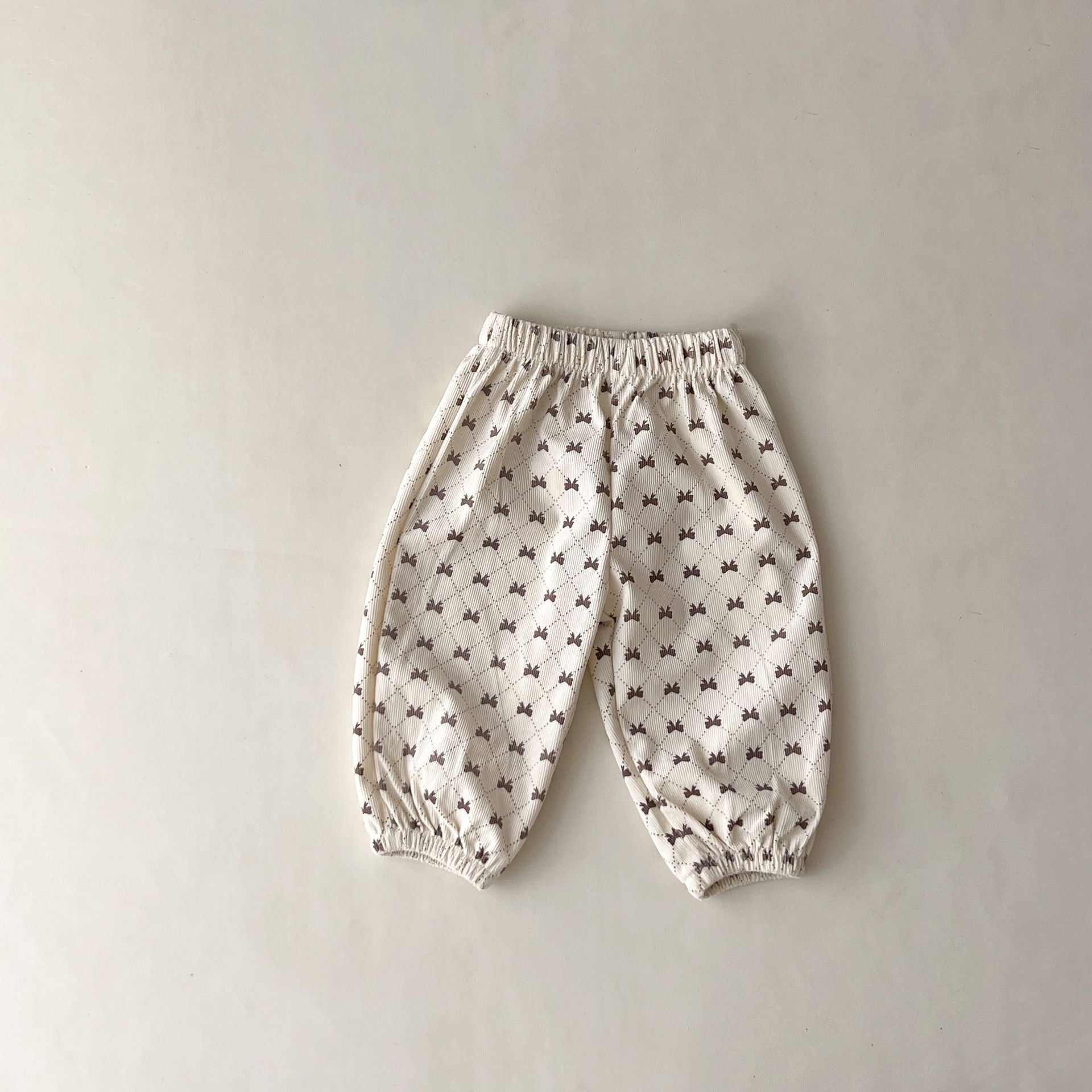 -キッズ ハート リボン みずたま フラワー ルーズ ランタン パンツ - mamahalo shop - ロングパンツ・スウェットパンツ -  べビー服 - 子供服 - 男の子 - 女の子