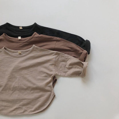 -キッズ シンプル 長袖 Tシャツ【mh0000233】 - mamahalo shop - 長袖Tシャツ -  べビー服 - 子供服 - 男の子 - 女の子