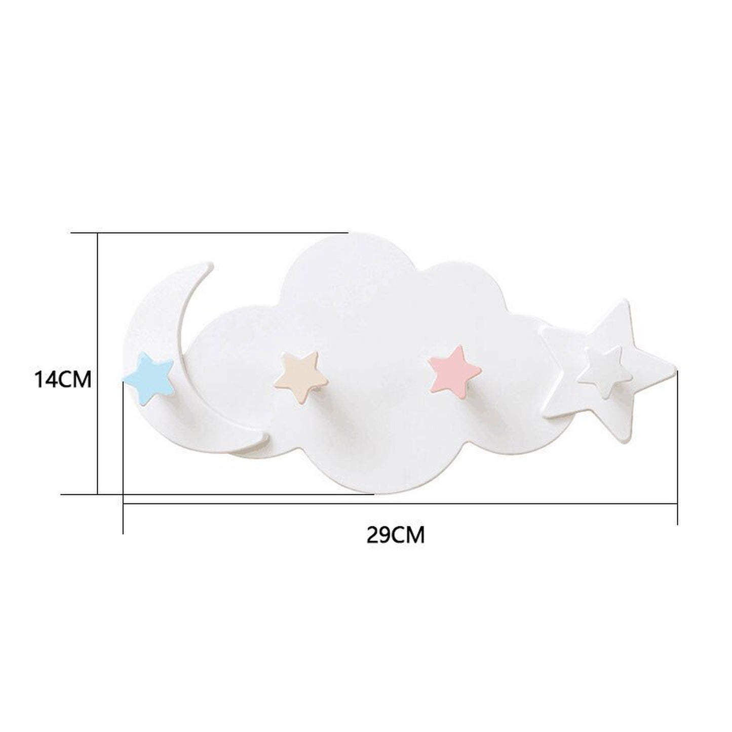 -キュートな壁掛けフック デザイン小物 クラウドウォールフック ベビーキッズルームに 雲と星と月【mh0000006】 - mamahalo shop - ベビー＆キッズ家具 -  べビー服 - 子供服 - 男の子 - 女の子