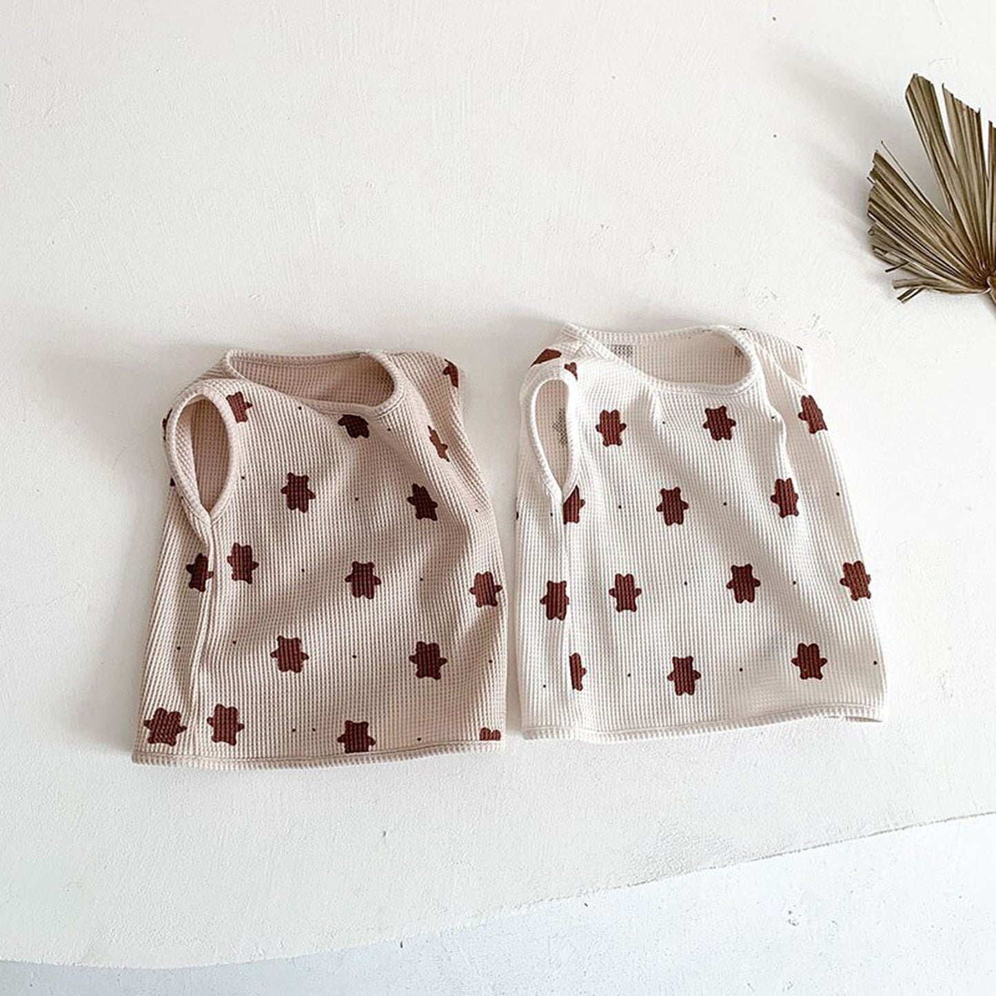 -ベビー セットアップ くま ベア タンクトップ パンツ【mh0000805】 - mamahalo shop - ノースリーブセットアップ -  べビー服 - 子供服 - 男の子 - 女の子