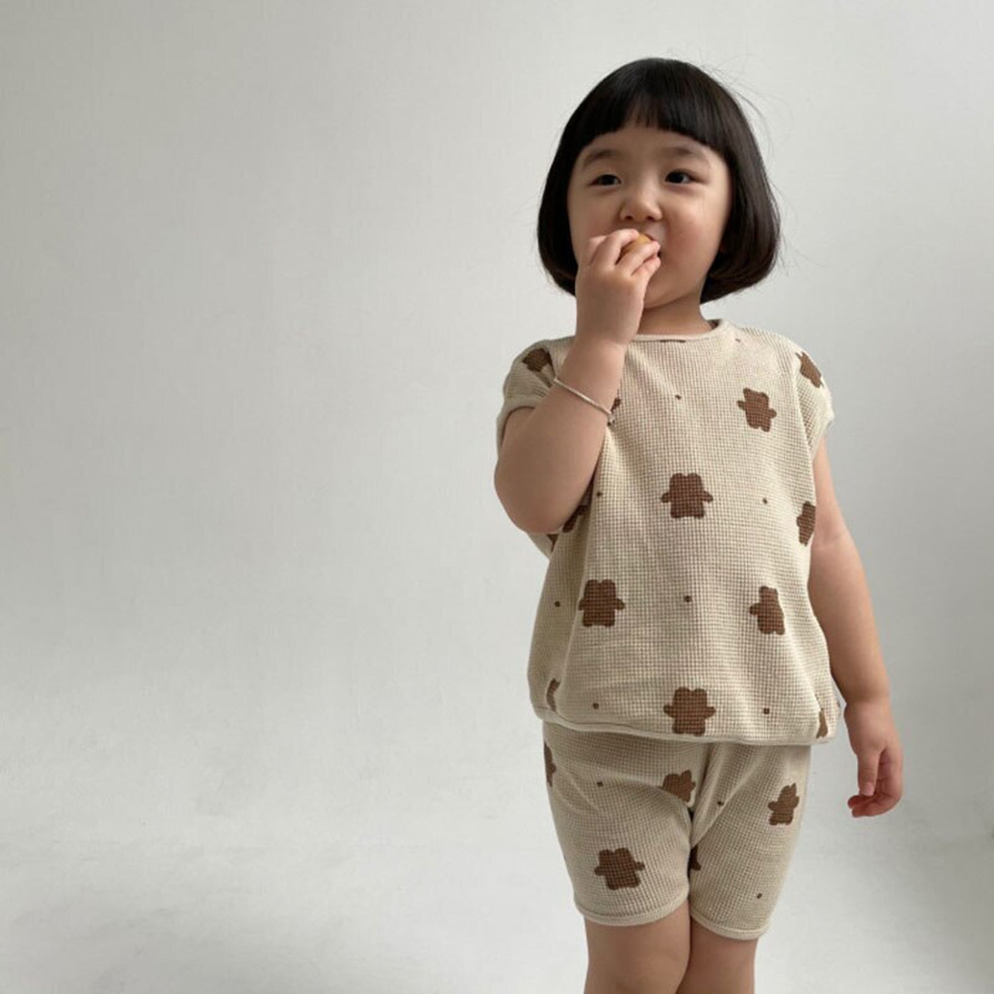 -キッズ くま セットアップ【mh0000448】 - mamahalo shop - ノースリーブセットアップ -  べビー服 - 子供服 - 男の子 - 女の子