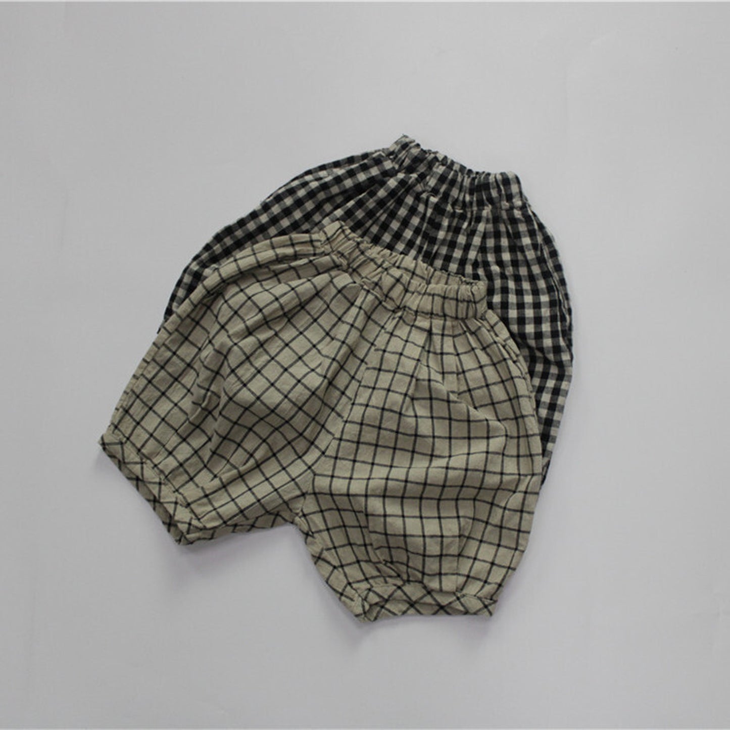 -キッズ チェック ショートパンツ - mamahalo shop - ハーフパンツ・ショートパンツ -  べビー服 - 子供服 - 男の子 - 女の子