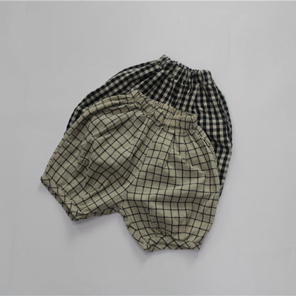 -キッズ チェック ショートパンツ - mamahalo shop - ハーフパンツ・ショートパンツ -  べビー服 - 子供服 - 男の子 - 女の子