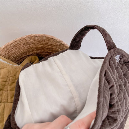 -キッズ コーデュロイ キルティング サロペット サスパンツ【mh0000254】 - mamahalo shop - オーバーオール -  べビー服 - 子供服 - 男の子 - 女の子