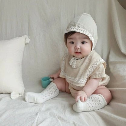 -ベビー セーラーカラー ロンパース 帽子 セット【mh0000456】 - mamahalo shop - 半袖ロンパース -  べビー服 - 子供服 - 男の子 - 女の子