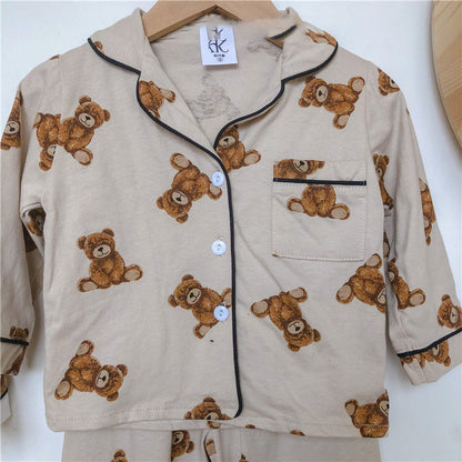 -キッズ くま 長袖パジャマセット【mh0000408】 - mamahalo shop - 長袖パジャマ -  べビー服 - 子供服 - 男の子 - 女の子