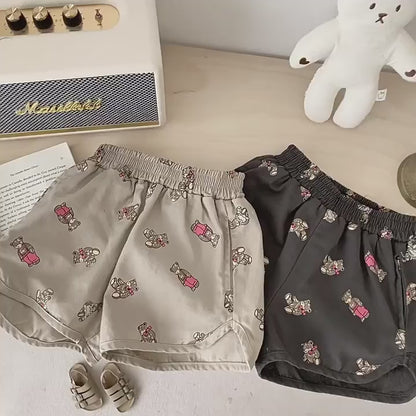 Kids Bear Shorts Track Pants