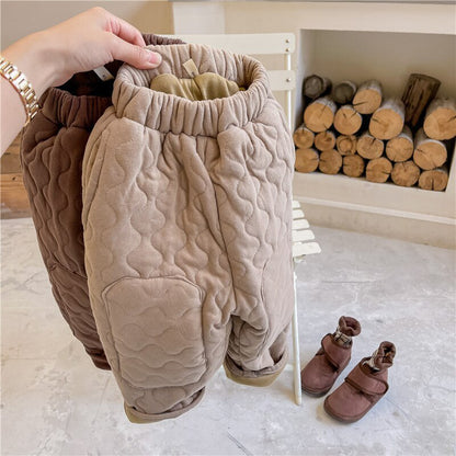 -キッズ キルティング アウター パンツ【mh0000250】 - mamahalo shop - ロングパンツ・スウェットパンツ -  べビー服 - 子供服 - 男の子 - 女の子