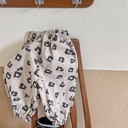 ロングパンツ・スウェットパンツ Apricot / 12M 80cm キッズ レオパード ロング ルーズ パンツ【mh0001550】