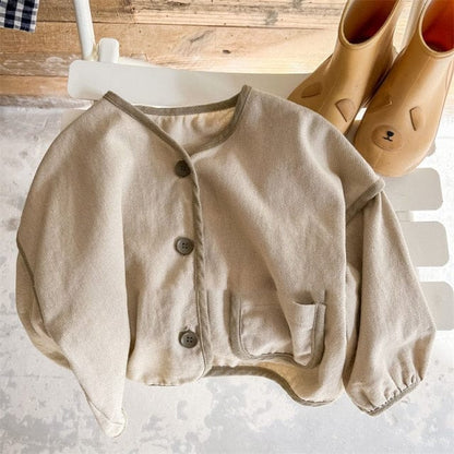 ショートコート・ジャケット・ジャンパー Beige / 12M 80cm キッズ コットン カーディガンジャケット【mh0000595】