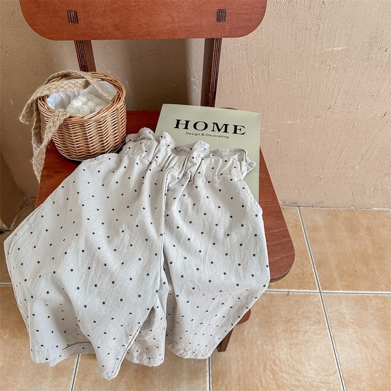 ロングパンツ・スウェットパンツ Beige / 12M 80cm キッズ みずたま 水玉 ルーズ ワイド パンツ ズボン【mh0001275】