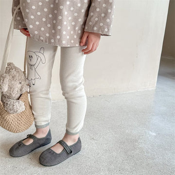 レギンスパンツ Beige / 12M/80cm キッズ うさぎ ラビット バニー プリント レギンス パンツ【mh0001278】