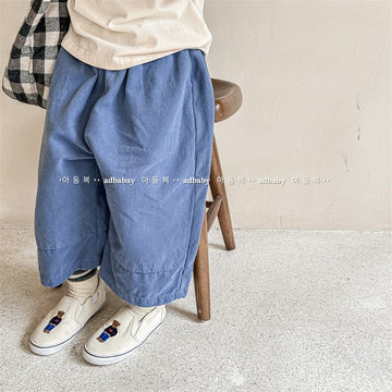 ロングパンツ・スウェットパンツ Blue / 12M 80cm キッズ ポケット レターロゴ ルーズ ワイド パンツ ズボン【mh0001282】