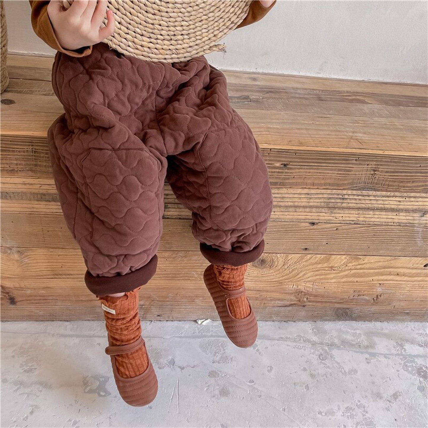 ロングパンツ・スウェットパンツ Brown / 12M 80cm キッズ キルティング アウター パンツ【mh0000250】