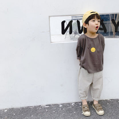 ロングパンツ・スウェットパンツ キッズ ストライプ ハーレムパンツ【mh0000017】