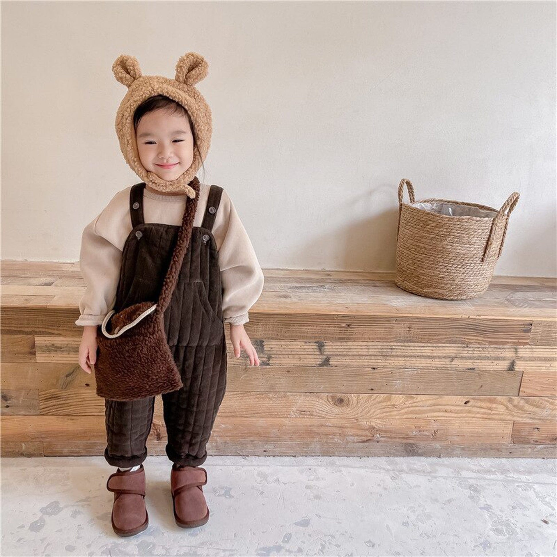 オーバーオール キッズ コーデュロイ キルティング サロペット サスパンツ【mh0000254】