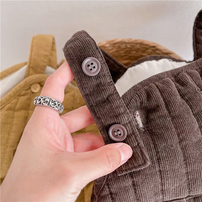 オーバーオール キッズ コーデュロイ キルティング サロペット サスパンツ【mh0000254】