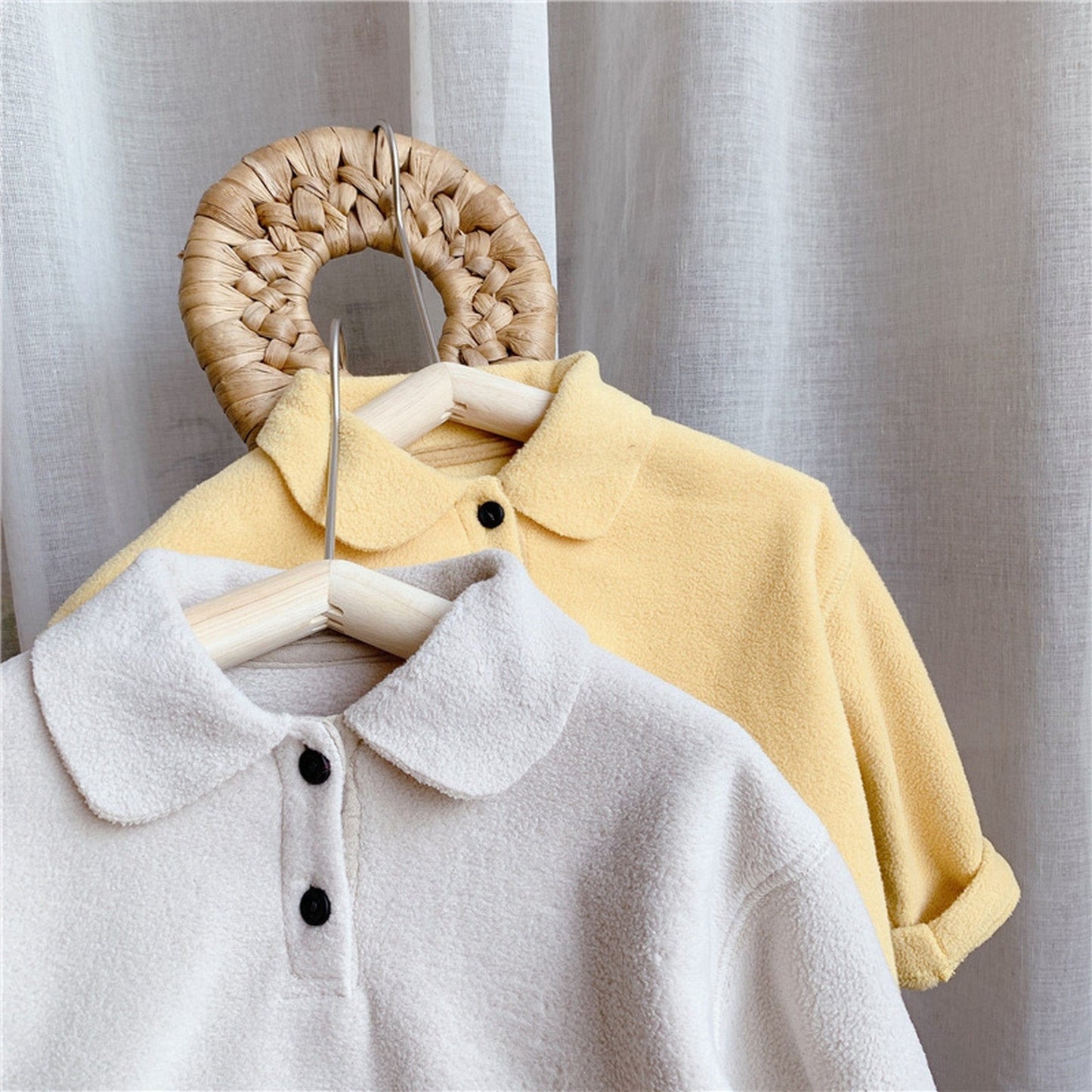 長袖シャツ・ブラウス キッズ フリース ポロシャツ【mh0000267】