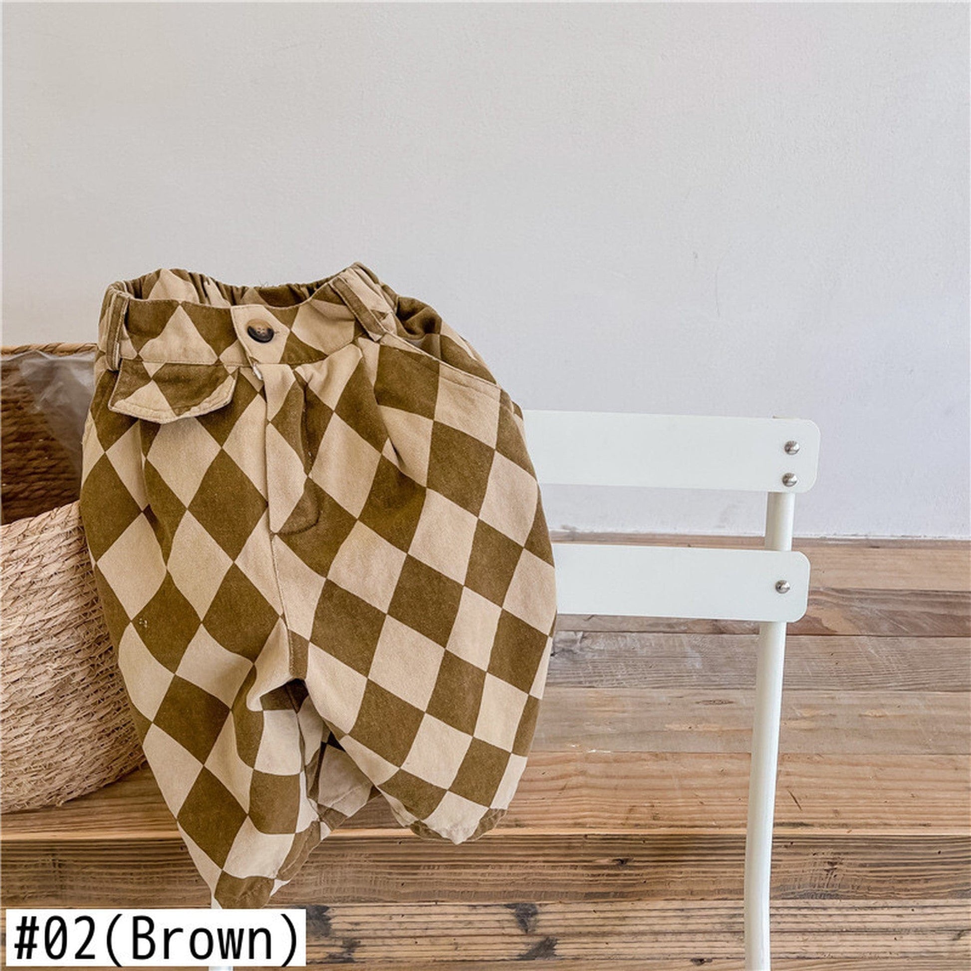 ロングパンツ・スウェットパンツ キッズ ダイヤチェック パンツ【mh0000309】