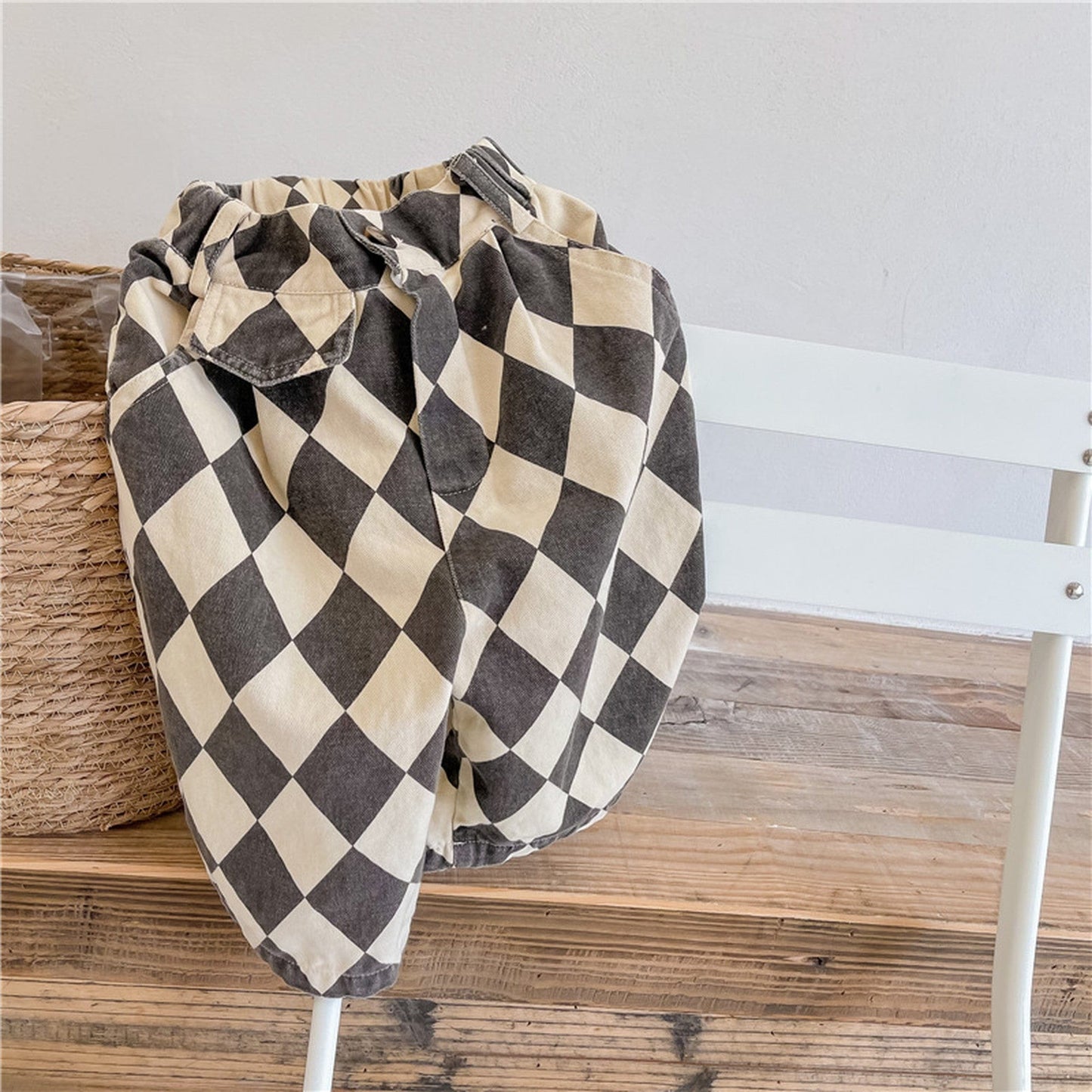 ロングパンツ・スウェットパンツ キッズ ダイヤチェック パンツ【mh0000309】