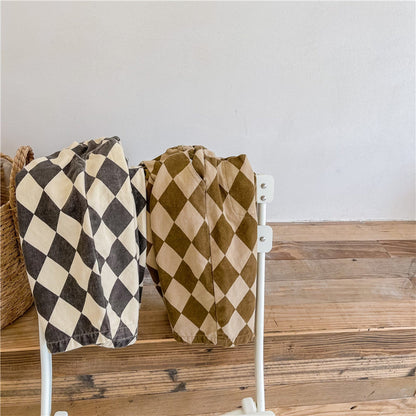 ロングパンツ・スウェットパンツ キッズ ダイヤチェック パンツ【mh0000309】