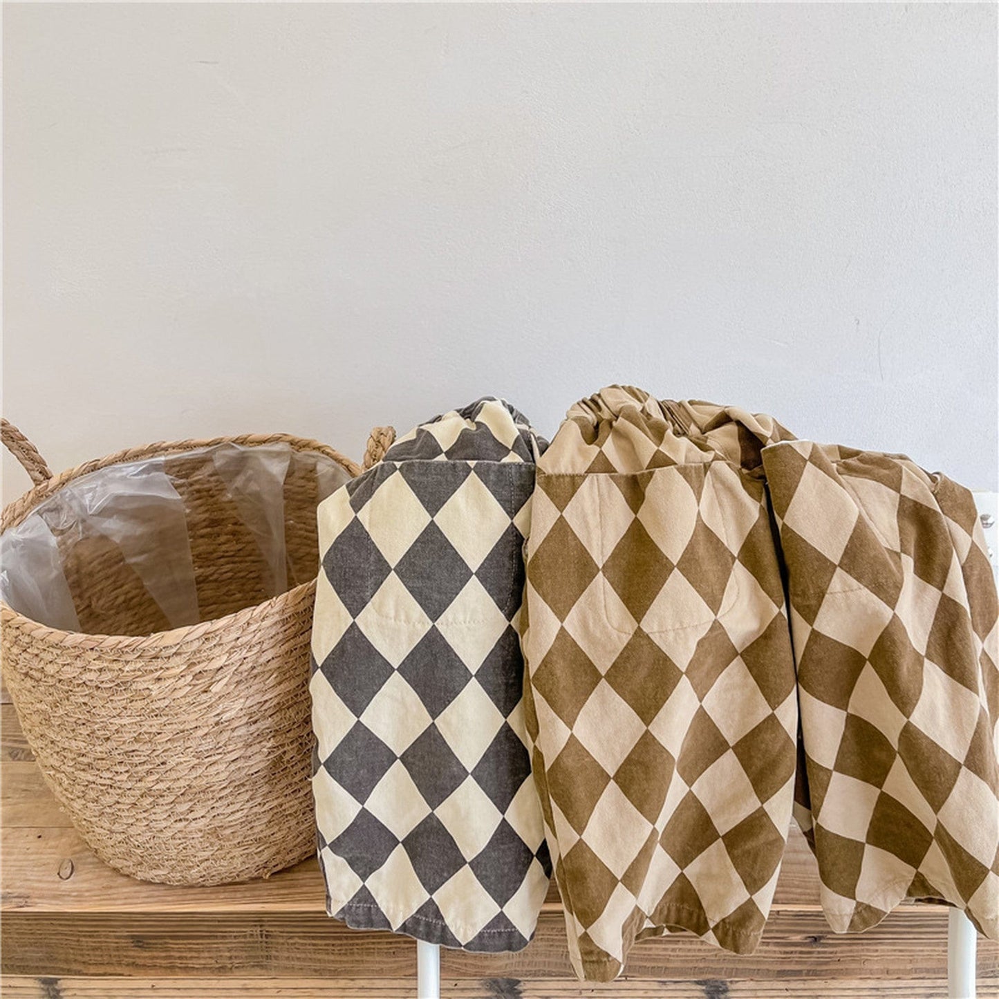 ロングパンツ・スウェットパンツ キッズ ダイヤチェック パンツ【mh0000309】