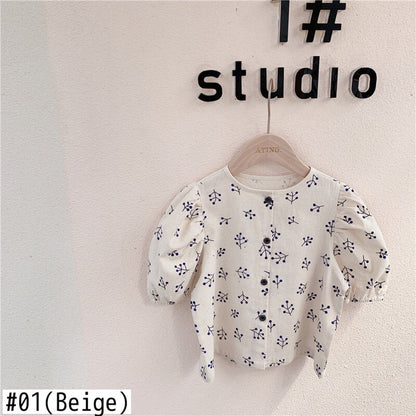 半袖シャツ・ブラウス キッズ パフスリーブ ブラウス【mh0000525】