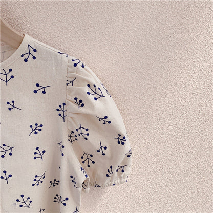 半袖シャツ・ブラウス キッズ パフスリーブ ブラウス【mh0000525】