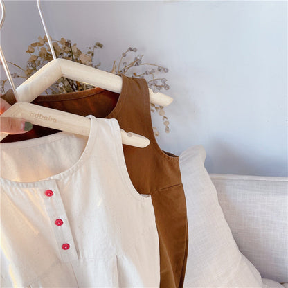 ノースリーブジャンプスーツ キッズ ジャンプスーツ ノースリーブつなぎ【mh0000539】