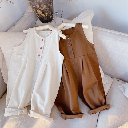 ノースリーブジャンプスーツ キッズ ジャンプスーツ ノースリーブつなぎ【mh0000539】