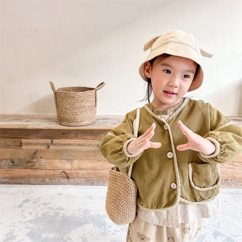 ショートコート・ジャケット・ジャンパー キッズ コットン カーディガンジャケット【mh0000595】