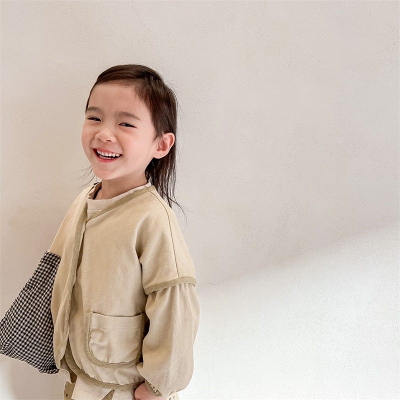 ショートコート・ジャケット・ジャンパー キッズ コットン カーディガンジャケット【mh0000595】