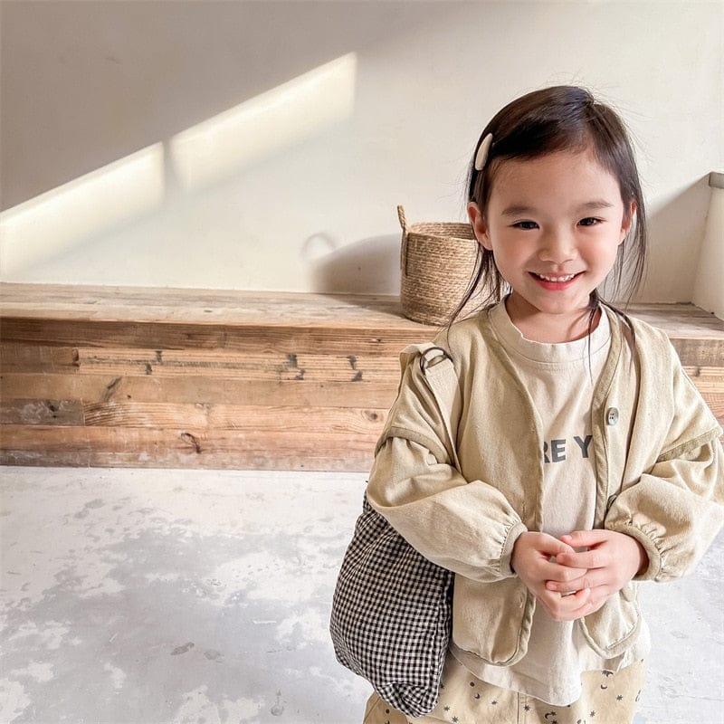 ショートコート・ジャケット・ジャンパー キッズ コットン カーディガンジャケット【mh0000595】