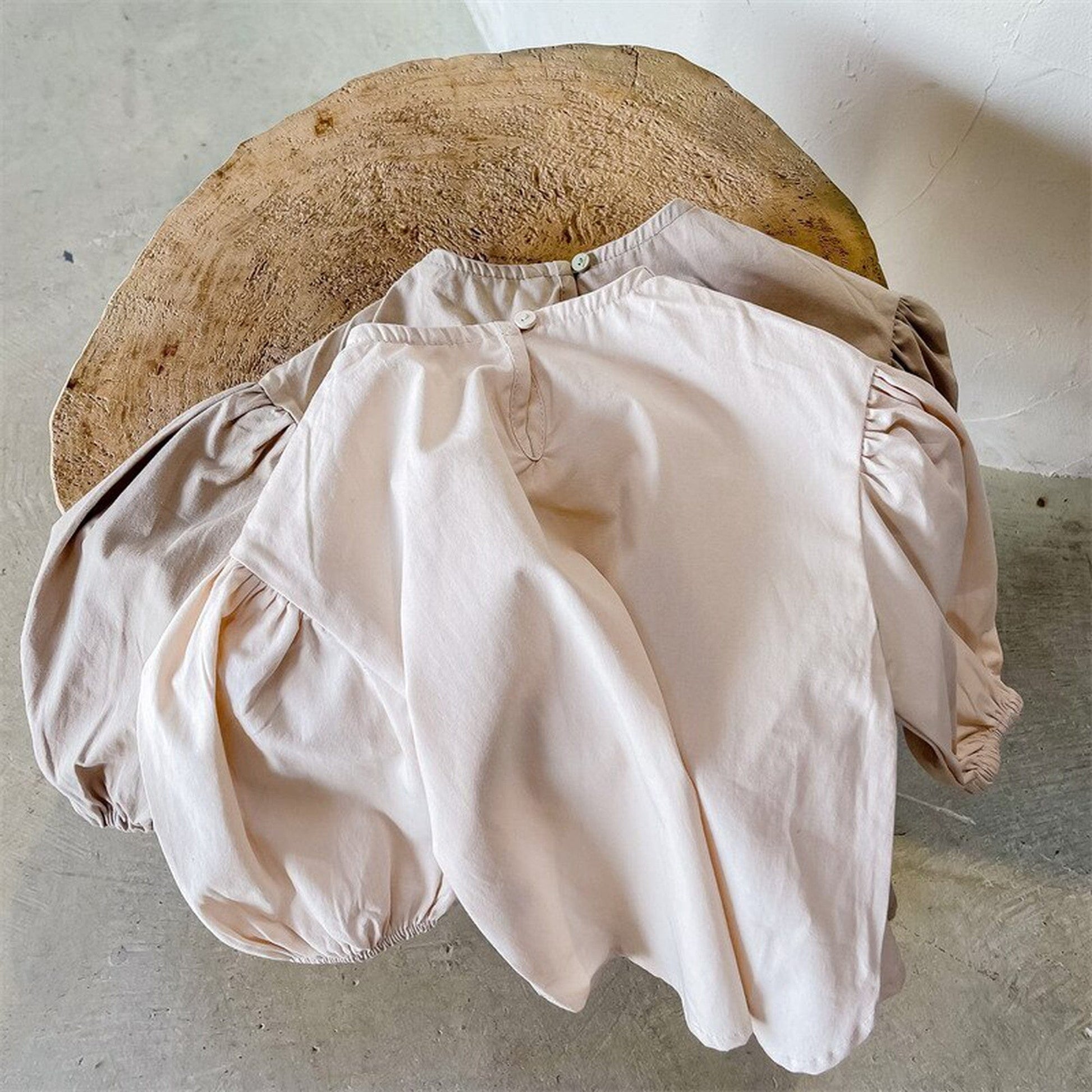 長袖シャツ・ブラウス キッズ センタープリーツ パフスリーブ 長袖 ブラウス トップス【mh0000676】