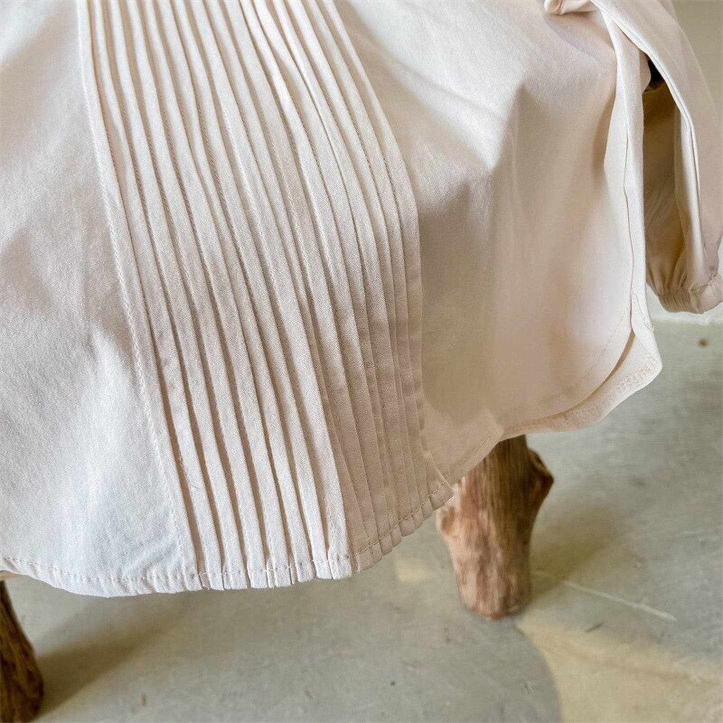 長袖シャツ・ブラウス キッズ センタープリーツ パフスリーブ 長袖 ブラウス トップス【mh0000676】