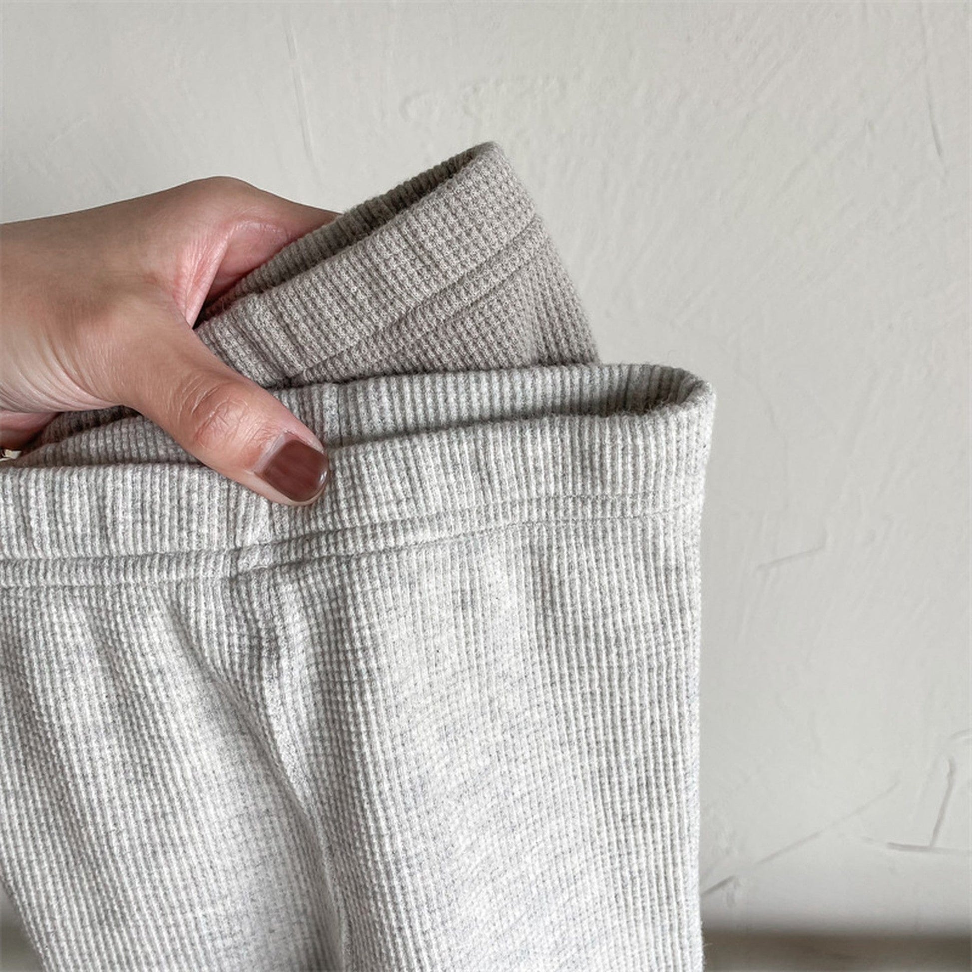 レギンスパンツ キッズ レターロゴ ワッフル ハーフ レギンス パンツ【mh0000762】