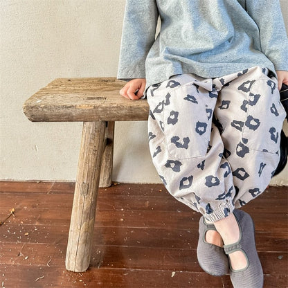 ロングパンツ・スウェットパンツ キッズ プリント ルーズ パンツ ズボン【mh0001216】