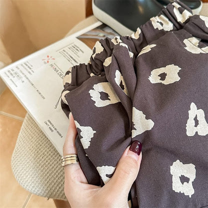 ロングパンツ・スウェットパンツ キッズ プリント ルーズ パンツ ズボン【mh0001216】