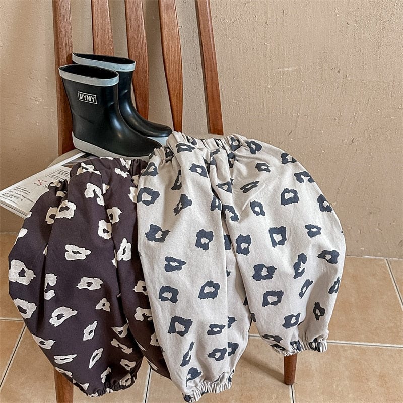 ロングパンツ・スウェットパンツ キッズ プリント ルーズ パンツ ズボン【mh0001216】