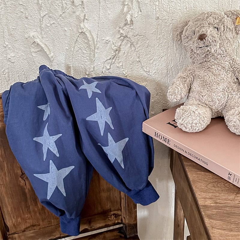 ロングパンツ・スウェットパンツ キッズ 星 スター ルーズ ハーレム パンツ【mh0001217】