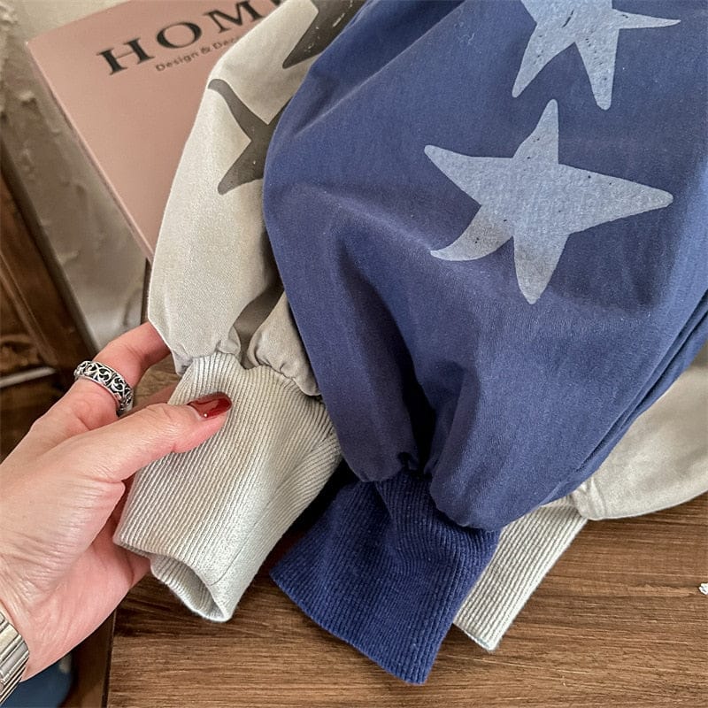 ロングパンツ・スウェットパンツ キッズ 星 スター ルーズ ハーレム パンツ【mh0001217】