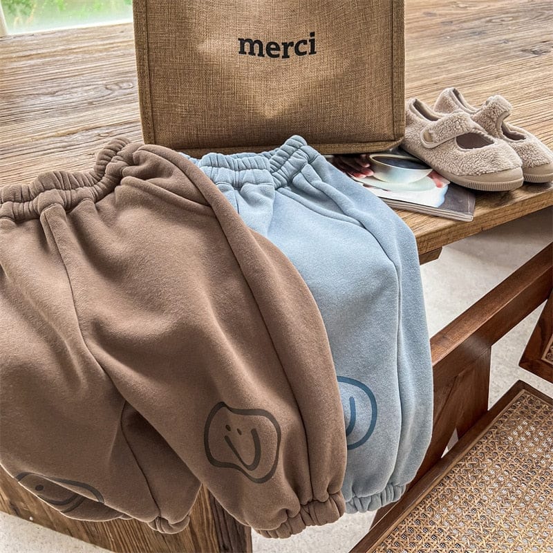 ロングパンツ・スウェットパンツ キッズ スマイル スウェット パンツ【mh0001392】