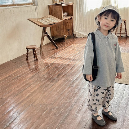 ロングパンツ・スウェットパンツ キッズ レオパード ロング ルーズ パンツ【mh0001550】