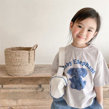 半袖Tシャツ Light Gray / 12M/80cm キッズ うさぎ バニー ぞう エレファント 半袖 Tシャツ【mh0000791】