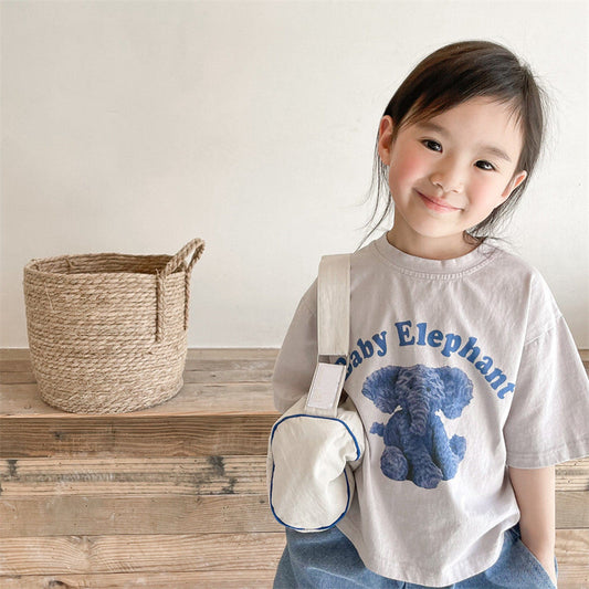 半袖Tシャツ Light Gray / 12M/80cm キッズ うさぎ バニー ぞう エレファント 半袖 Tシャツ【mh0000791】