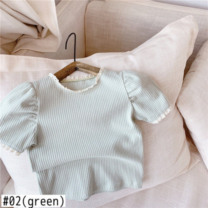 半袖Tシャツ キッズ レース 半袖 トップス【mh0000520】