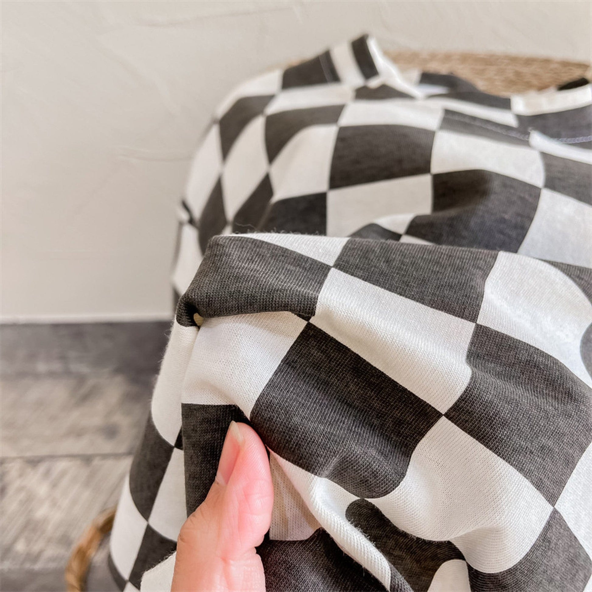 長袖Tシャツ キッズ ビッグ チェッカーチェック 長袖 Tシャツ【mh0000682】