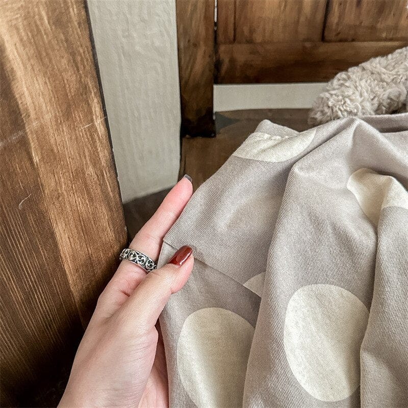 長袖Tシャツ キッズ ポルカドット みずたま 長袖 ルーズ Tシャツ トップス【mh0001221】