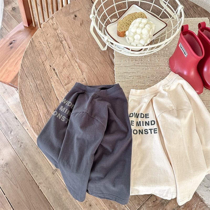 長袖Tシャツ キッズ レターロゴ 長袖 ルーズ Tシャツ トップス【mh0001288】