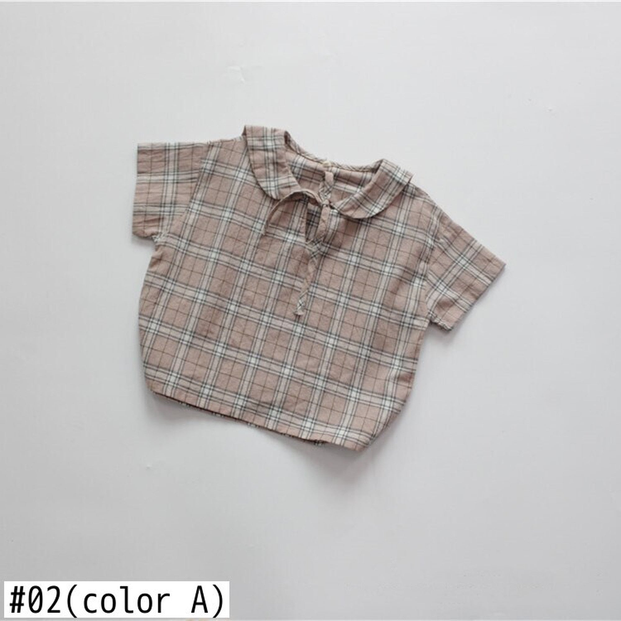 キッズ チェック リボン ブラウス 48902084 - mamahalo shop - 半袖シャツ・ブラウス - ベビー服 - 子供服 - 男の子 - 女の子